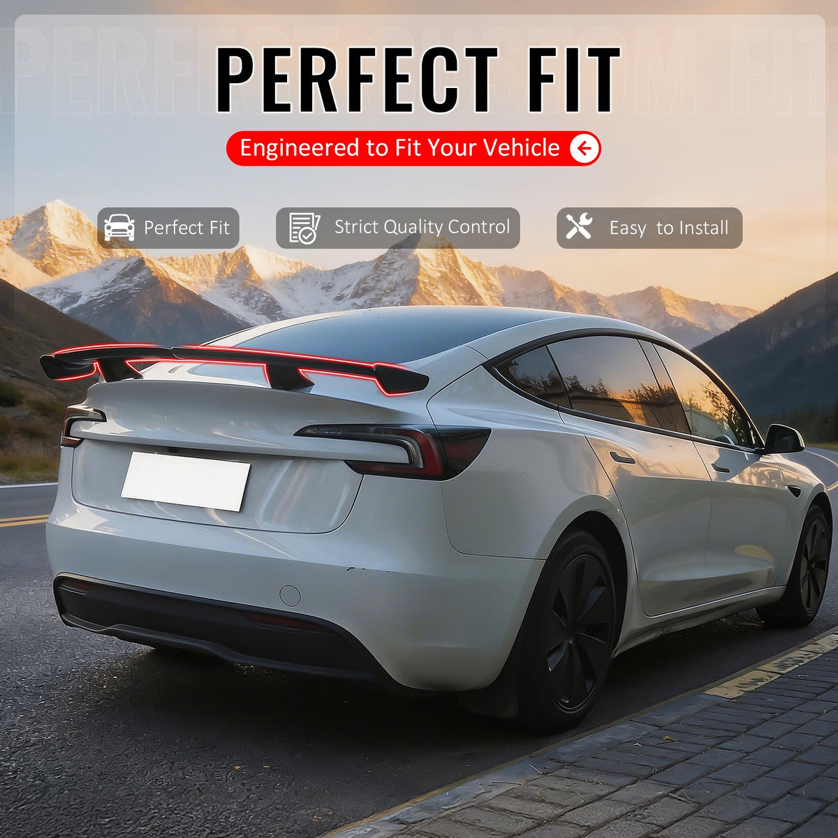 Universal 54'' PRO Style Matte Black ABS Rear Trunk Spoiler Wing Lip