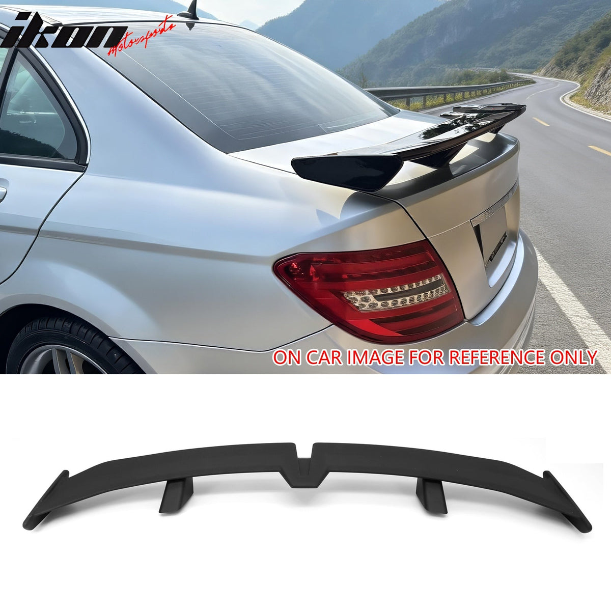 2008-2014 Benz W204 C-Class 54'' PRO Style Matte Black Rear Trunk Spoiler ABS