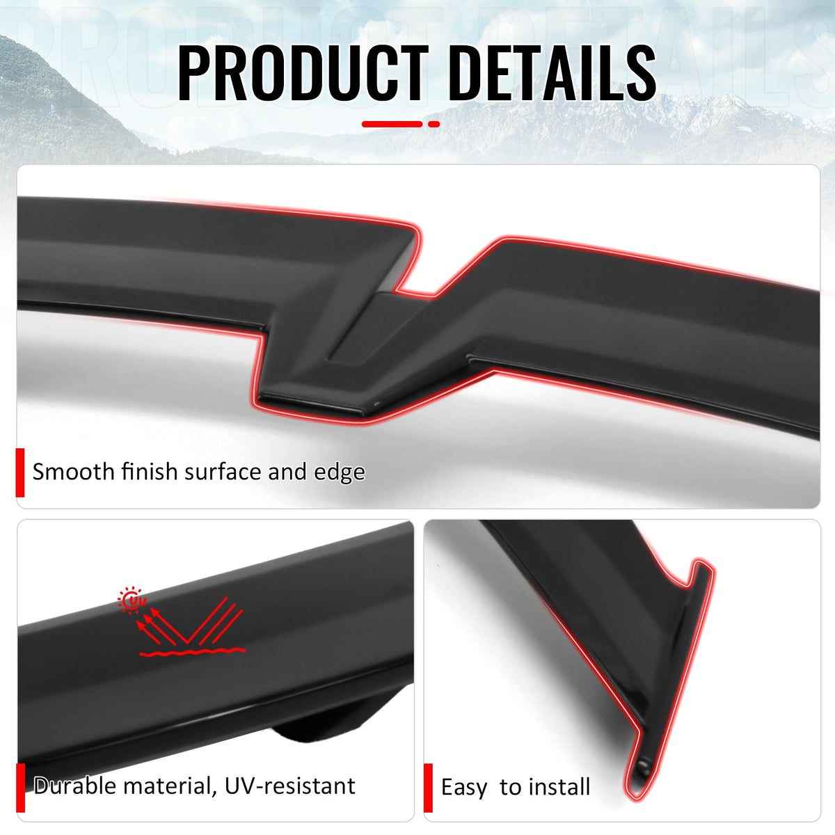 2017-2026 Tesla Model 3 54'' PRO Style Gloss Black Rear Trunk Spoiler Wing Lip ABS