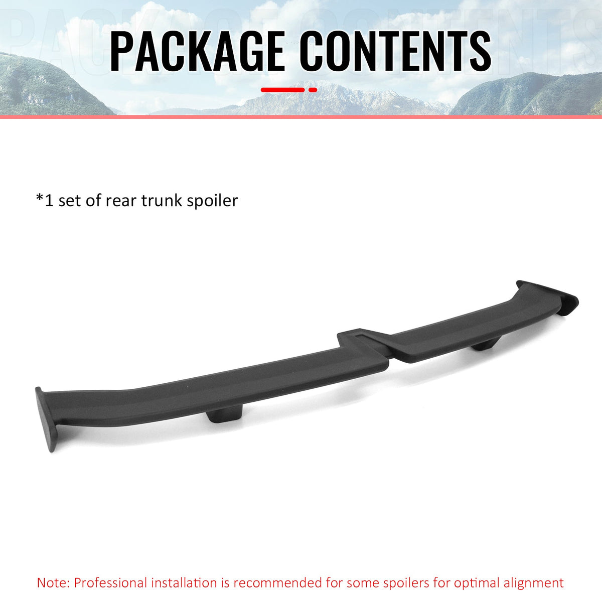 2019-2022 Toyota Avalon 54'' PRO Style Gloss Black Rear Trunk Spoiler Wing Lip ABS