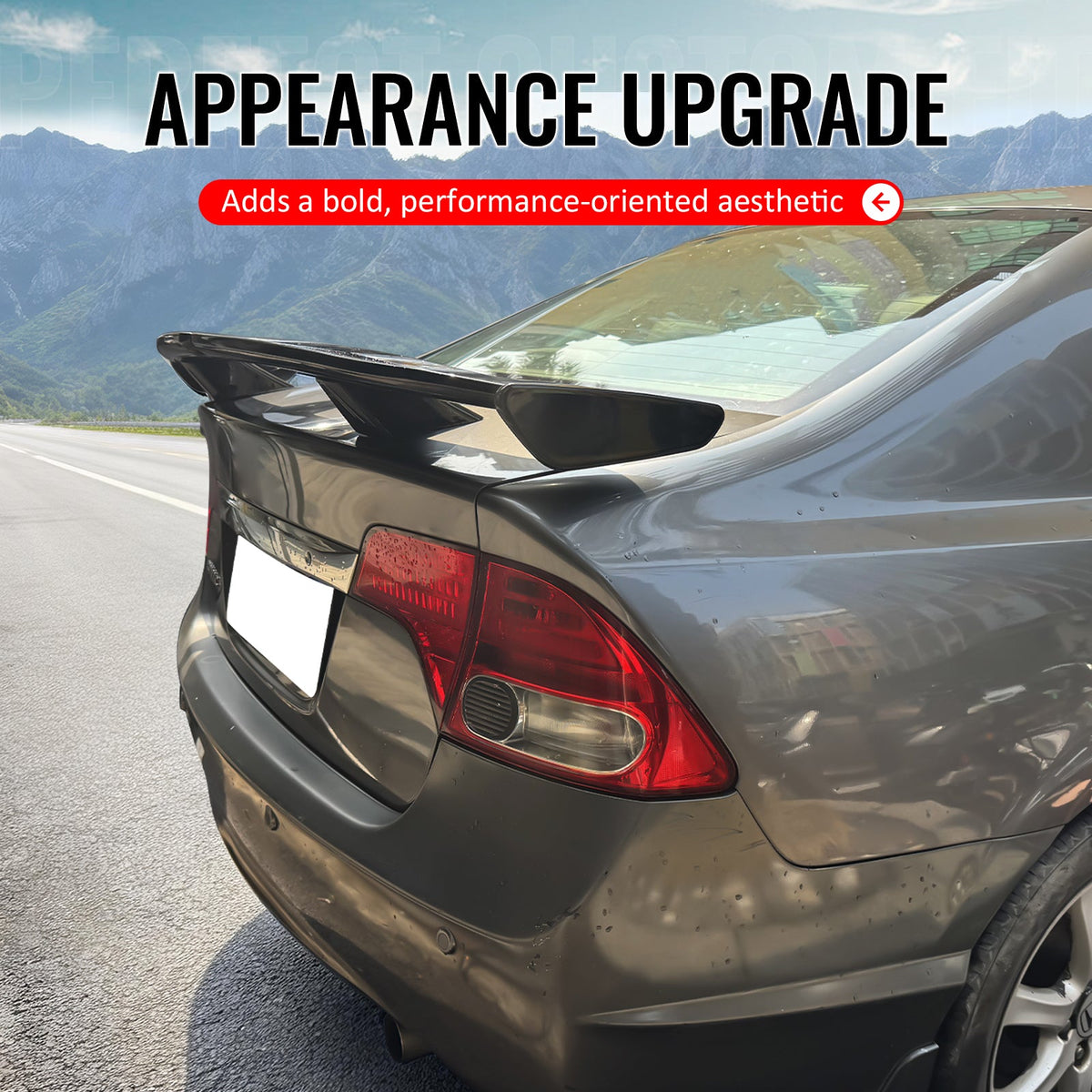 2006-2011 Honda Civic 54'' PRO Style Gloss Black Rear Trunk Spoiler Wing Lip ABS