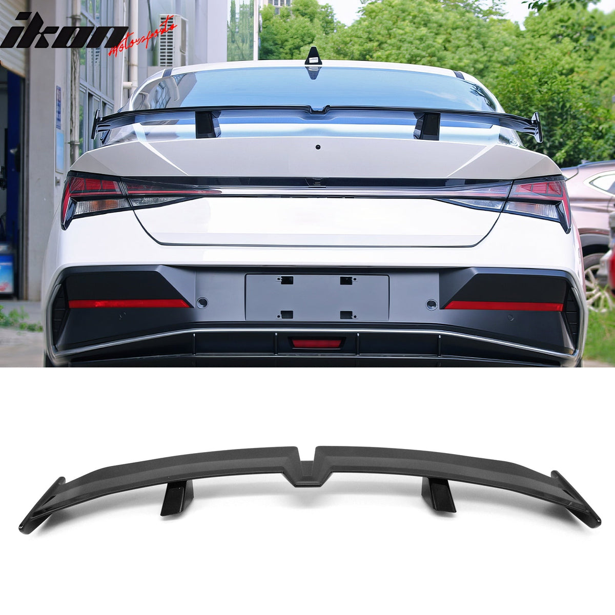 2021-2026 Hyundai Elantra 54'' PRO Style Gloss Black Rear Trunk Spoiler Wing Lip ABS