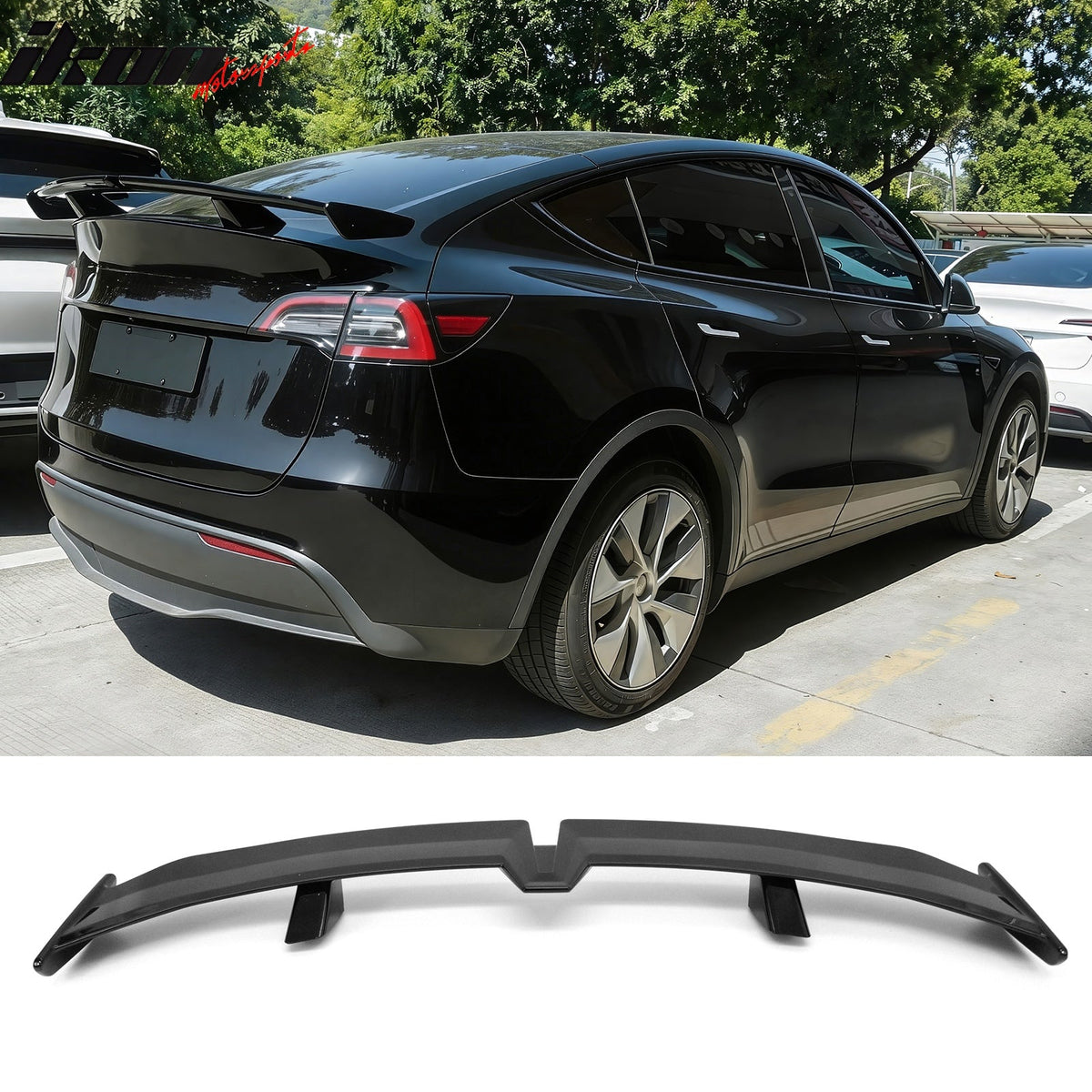 2020-2026 Tesla Model Y 54'' PRO Style Gloss Black Rear Trunk Spoiler Wing Lip ABS