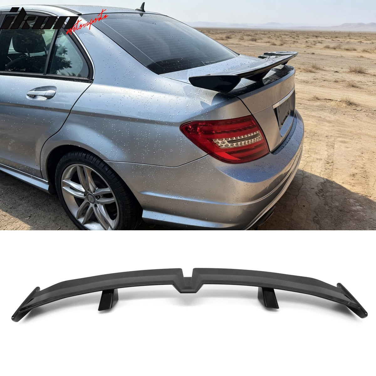 2008-2014 Benz W204 C-Class 54'' PRO Style Gloss Black Rear Trunk Spoiler ABS
