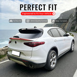 2017-2026 Alfa Romeo Stelvio V Style Trunk Middle Spoiler Wing Carbon Fiber Print