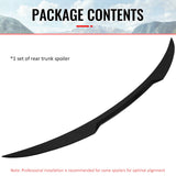 2017-2026 Alfa Romeo Stelvio V Style Trunk Middle Spoiler Wing Gloss Black ABS