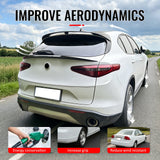 2017-2026 Alfa Romeo Stelvio V Style Trunk Middle Spoiler Wing Gloss Black ABS