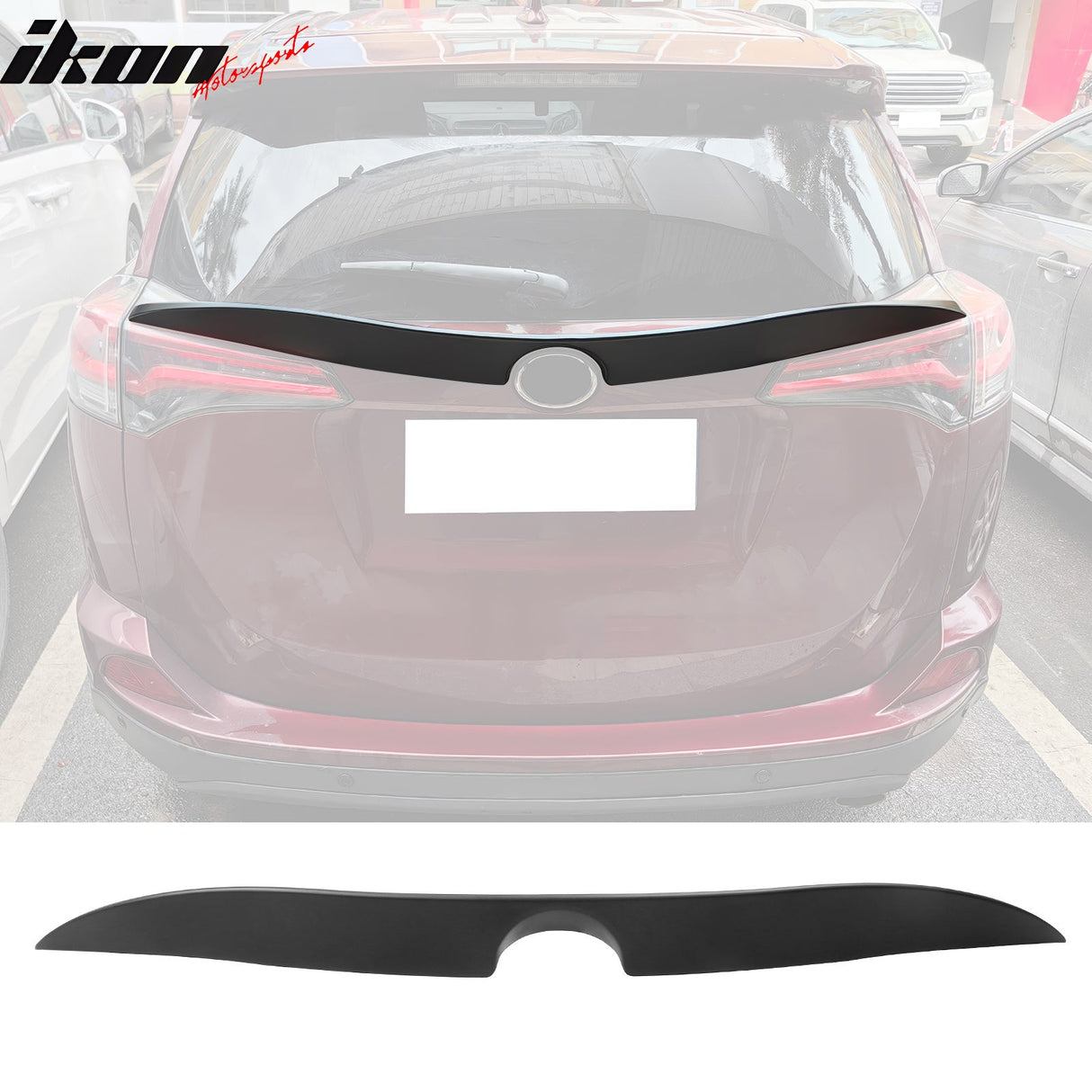 2016-2018 Toyota Rav4 IKON Rear Spoiler Matte Black ABS