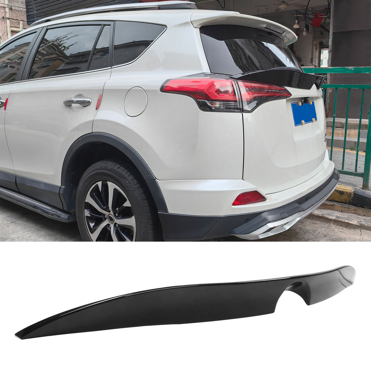 2016-2018 Toyota Rav4 IKON Rear Spoiler Lip Gloss Black ABS