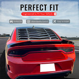 Wickerbill Spoiler Gurney Flap for 2015-2023 Dodge Charger Black Venom V2 Style PC