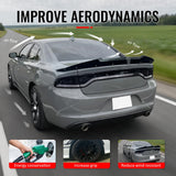 Wickerbill Spoiler Gurney Flap for 2015-2023 Dodge Charger Black Venom V2 Style PC