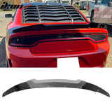 Wickerbill Spoiler Gurney Flap for 2015-2023 Dodge Charger Black Venom V2 Style PC