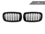 AutoTecknic Dual-Slats Stealth Black Front Grille Set - F15 X5 | F85 X5M & F16 X6 | F86 X6M