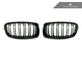 AutoTecknic Dual-Slats Stealth Black Front Grille Set - F30 3-Series