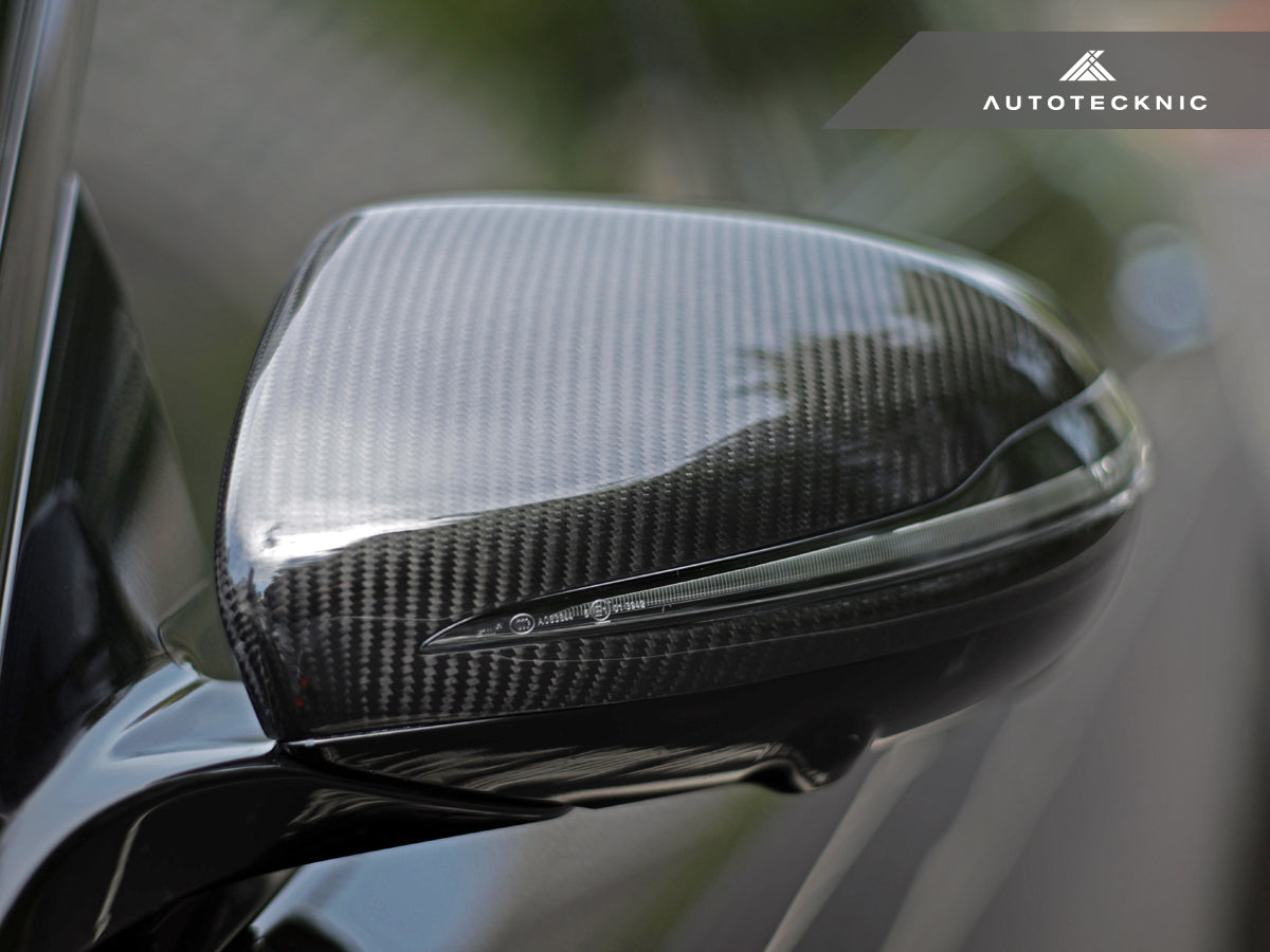 AutoTecknic Replacement Version II Dry Carbon Mirror Covers - Mercedes-Benz H247 GLA-Class