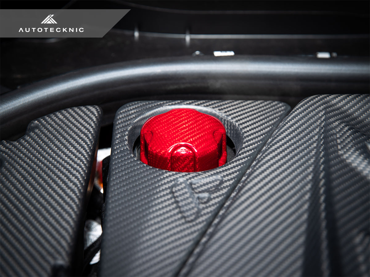 AutoTecknic Dry Carbon Charge Cooler Tank Cap Cover - G05 X5 | G06 X6 | G07 X7