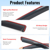 2022-2026 Ford Maverick In-Channel Window Visors Sun Shades Vent Rain Guards Deflectors Acrylic Smoke/Tinted 4PCS