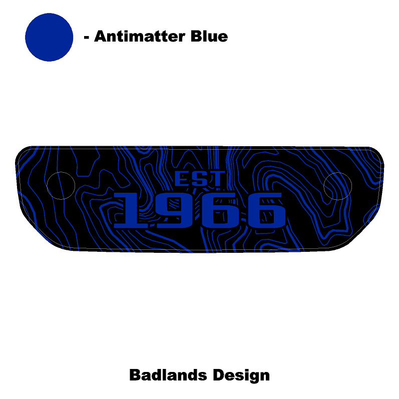 1966 Topographic Shifter Plate (Printed Series + Acrylic) - 2021+ Bronco