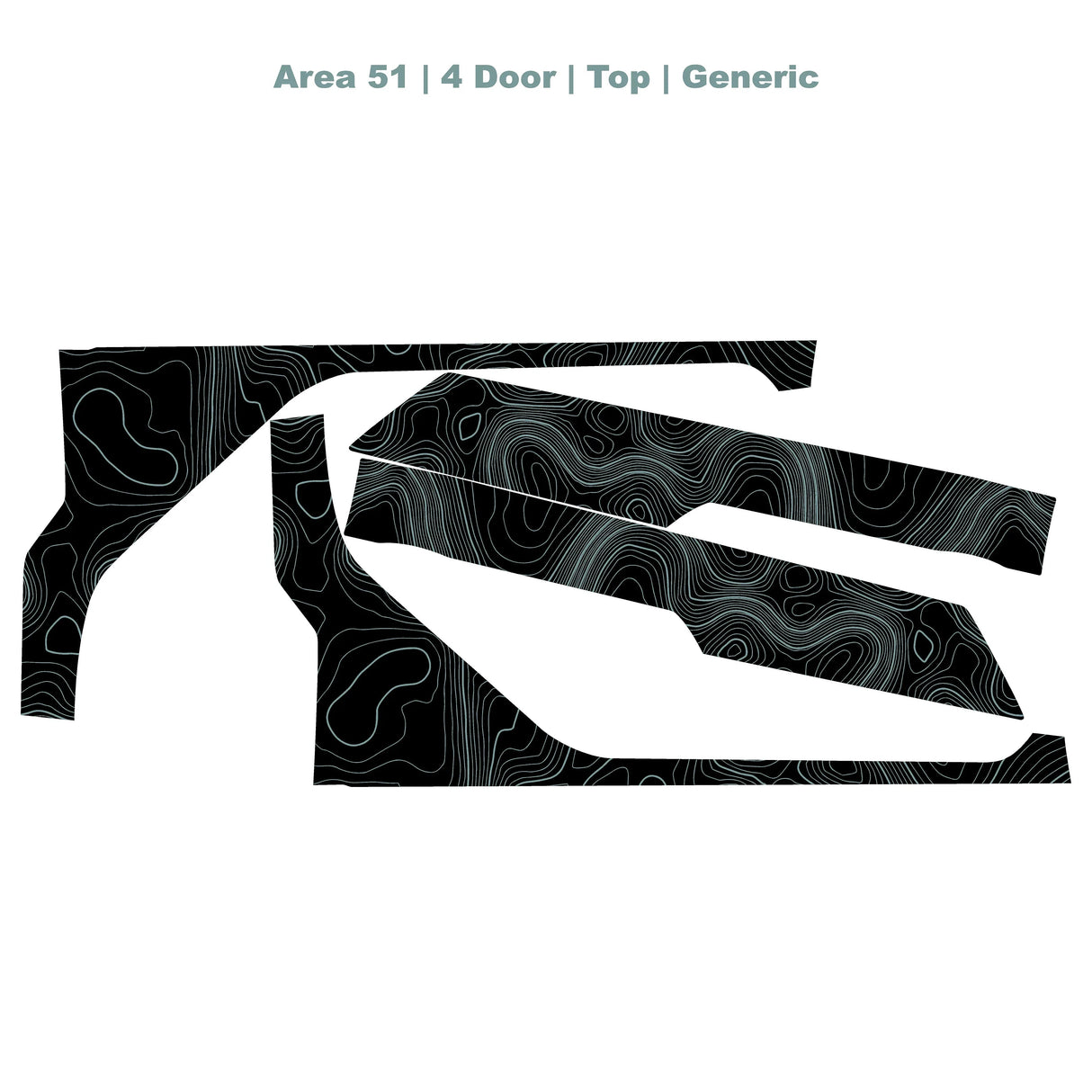 Topographic Upper Door Overlay Kit (Printed Series) - 2021+ Bronco 4 Door