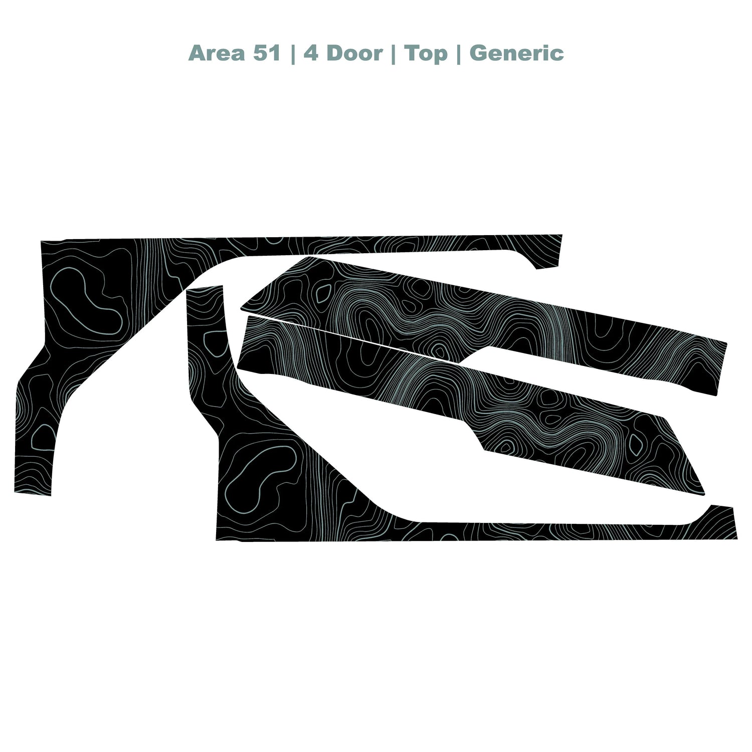 Topographic Upper Door Overlay Kit (Printed Series) - 2021+ Bronco 4 Door