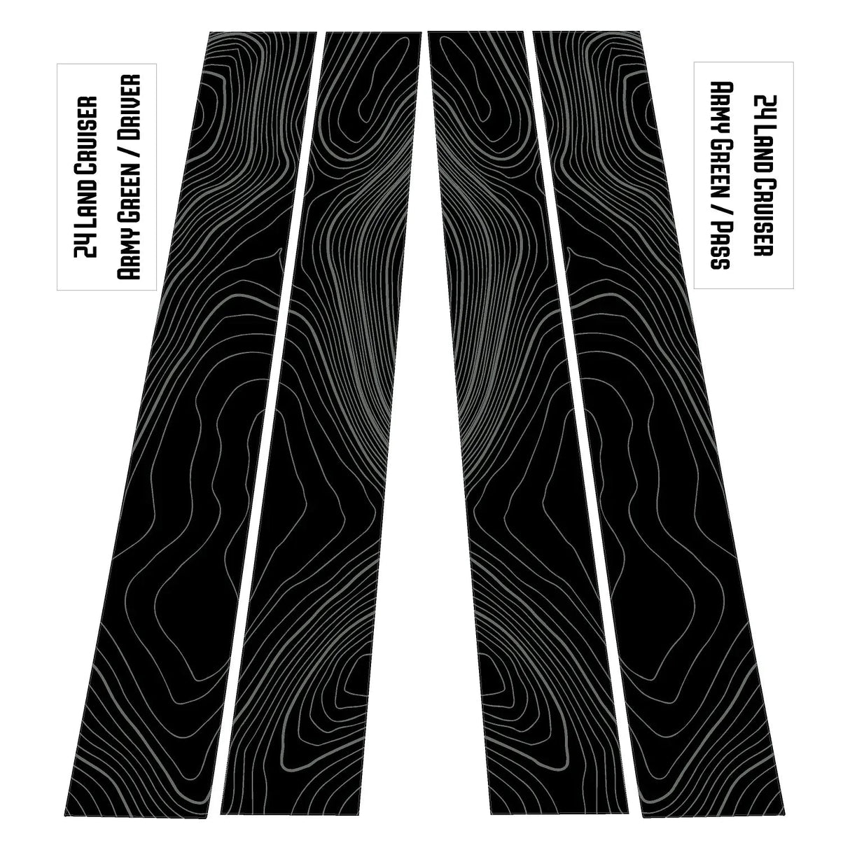 Topographic B Pillar Overlays - 2024+ Land Cruiser / GX 550