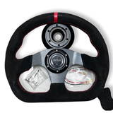 Suede Steering Wheel + Short Hub Adapter Kit For Ford F 150 350 450