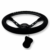 350mm Suede Steering Wheel + Short Hub Adapter for 83-04 Ford Mustang / 89-92 Ford Ranger
