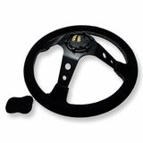 Heart 350mm Steering Wheel + Short Hub Adapter Kit For Mazda Miata RX-7 RX-8 MX-3 MX-6