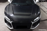 2006-2015 Audi R8 Coupe   Spyder P Style Carbon Fiber Hood