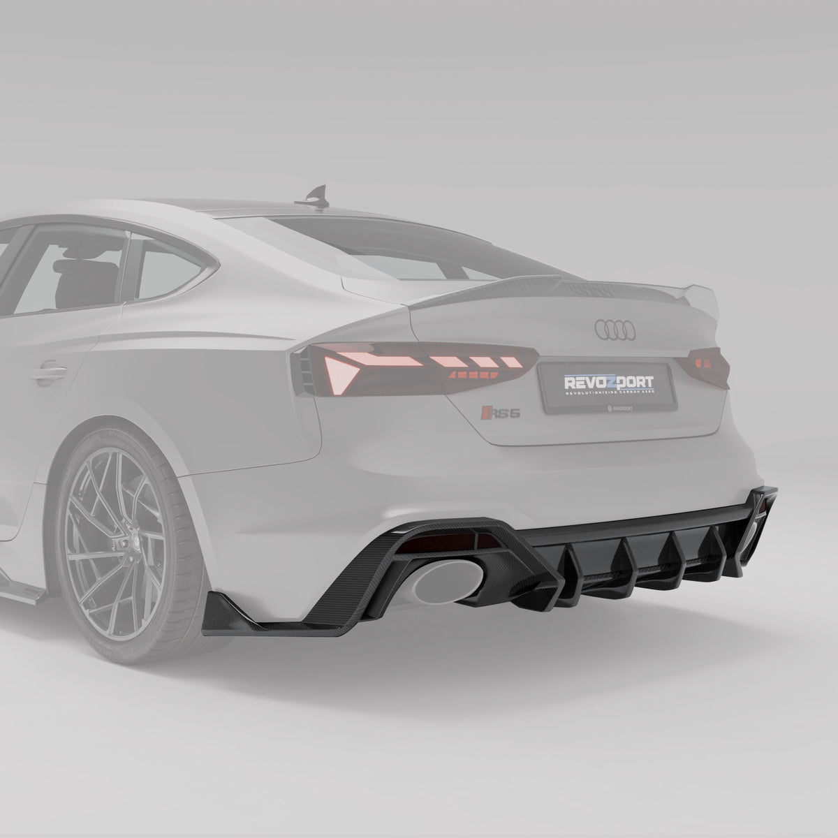 Audi RS5 B9.5 Facelift Sportback Carbon Fiber Rear Diffuser