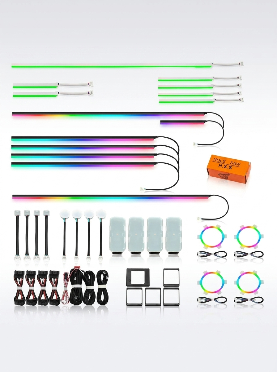 Audi Q8 Interior 64-Color Intelligent Neon Symphony Rainbow LED Ambient Light Kit 2018 - 2024