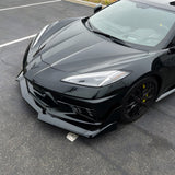 2020-2024 Corvette C8 Stingray Evo Style Front Lower Chin Splitter Gloss Black