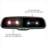 Master Tailgaters 10.5" Rear View Mirror with 4.3" LCD Screen + Dimming + Adjustable Guide Lines + Compass & Temperature | Rearview Universal Fit | Auto Adjusting Brightness LCD | Anti Glare | Original Mirror Replacement