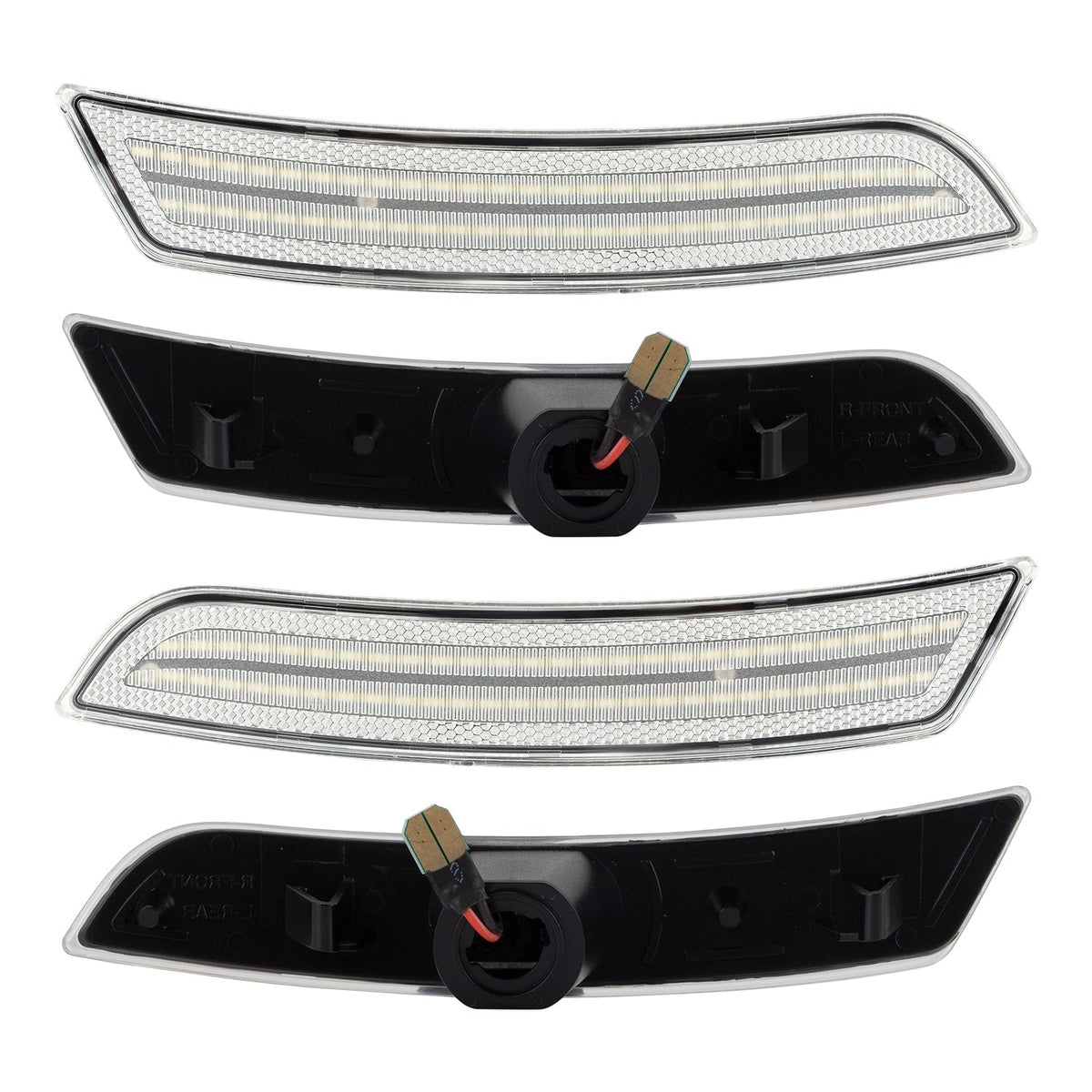 2016-2025 Camaro Clear Lens White Dynamic Animation LED Side Markers Set