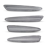 2005-2013 Corvette C6 Clear Lens White Dynamic Animation LED Side Markers Set