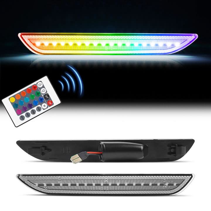 2015-2023 Mustang S550 RGB Clear LED Side Marker