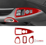 [4pcs] Real Carbon Fiber Window & Door Switch Trim Overlay | C6 2005-2013 Corvette