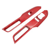 Real Carbon Fiber Window Switch Control Trim Covers V2 for 2024+ Ford Mustang