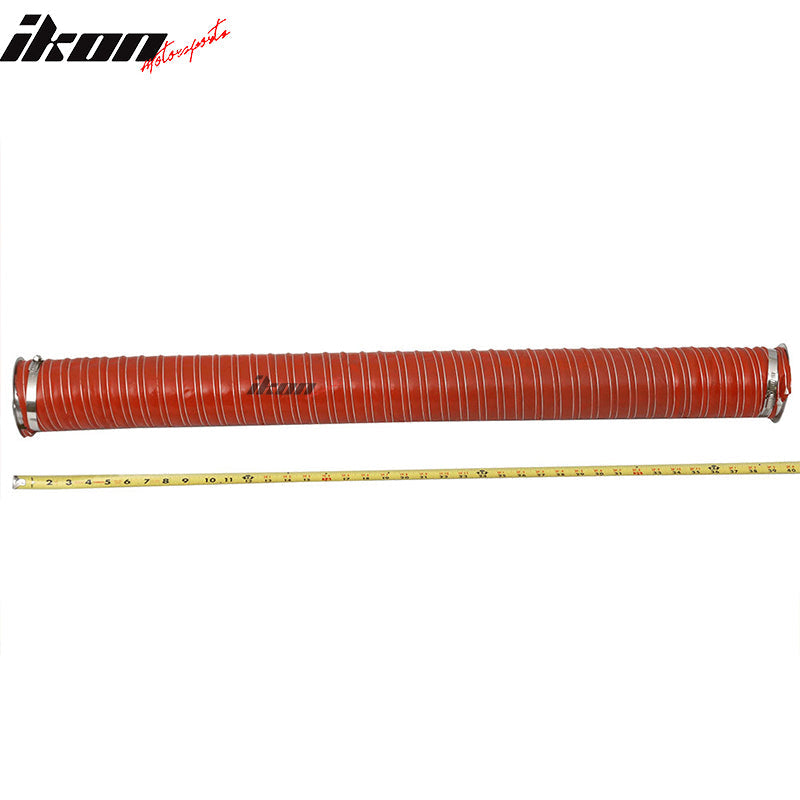 Universal Brake Cooling Dual Layerinsulation Hose W/ Flange 3.5in 2 Pc