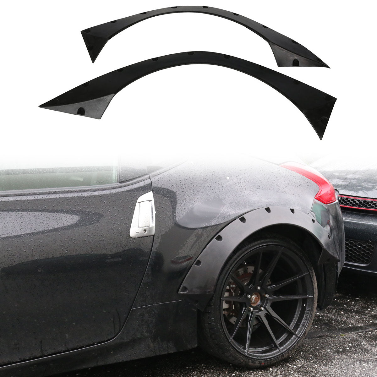 Universal Fitment 40.5 x17.5 Inch RB Style Unpainted Fender Flares PU