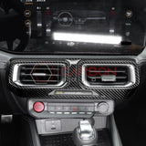 Real Carbon Fiber Center Dashboard A/C Vent Trim Overlays for 2024+ Ford Mustang