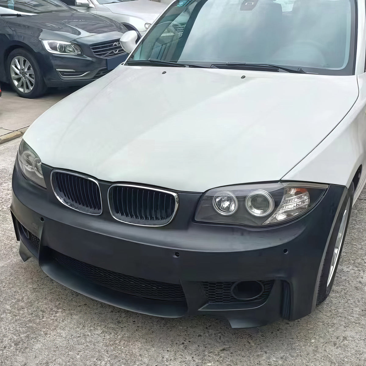 2008-2013 BMW 1-Series E82 E88 1M Matte Black Front Bumper Cover PP