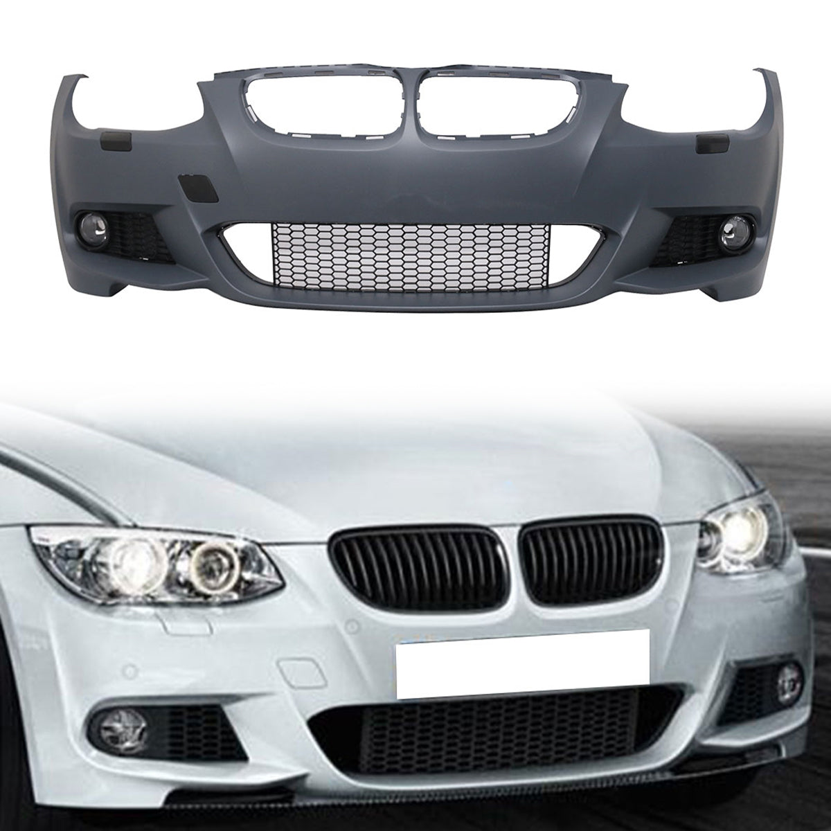 2011-2013 BMW E92 LCI M-T Msport Front Bumper Cover + Fog Lamps