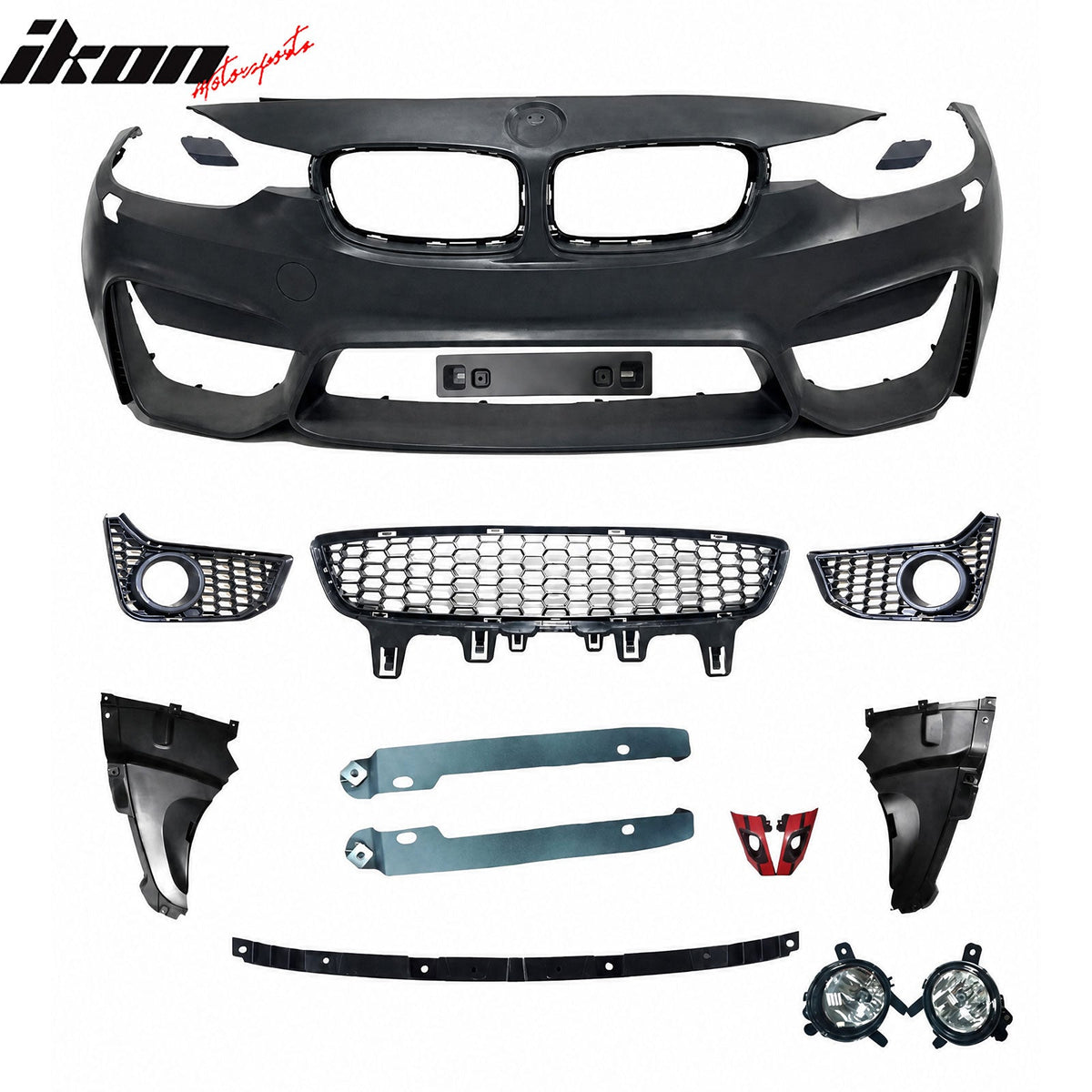 2012-2018 BMW 3-Series F30 Sedan & F31 Wagon Front Bumper Cover Conversion Replacement W/O PDC M3 Style Unpainted PP