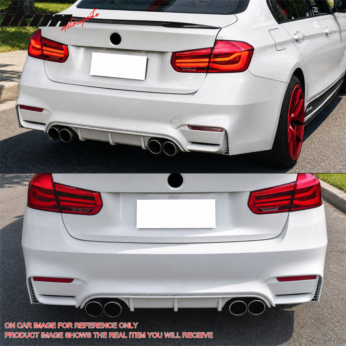 2012-2018 BMW F30 3 Series Sedan M3 CS Style Rear Bumper Cover No PDC Quad Exhaust