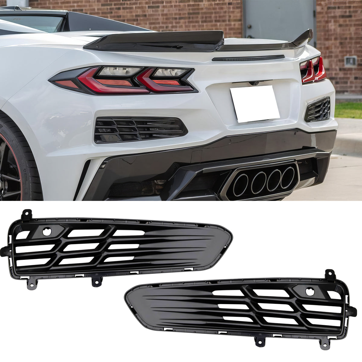 2023-2026 Chevy Corvette C8 Z06 ZR1 Unpainted OE Style Rear Grille ABS