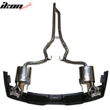 2015-2017 Ford Mustang GT-350 Style Rear Diffuser W/ Dual Catback Tips