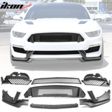 2015-2017 Ford Mustang Front Lip Grille Fog Light Cover PP