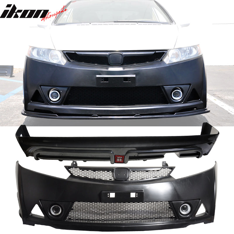2006-2011 Honda Civic MUG RR Front Bumper Rear Lip With 3rd Light