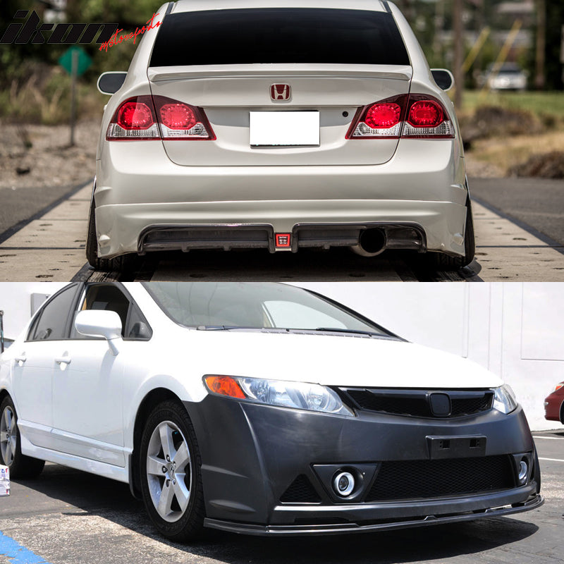 2006-2011 Honda Civic MUG RR Front Bumper Rear Lip With 3rd Light